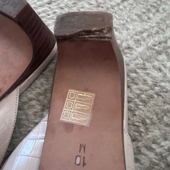 Brighton Ivory Kayla Croc Kitten Heel Sandals - Picture 7 of 7